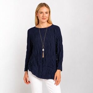 Chalet et ceci Lagenlook Art To Wear Asymmetric Top Medium NWT